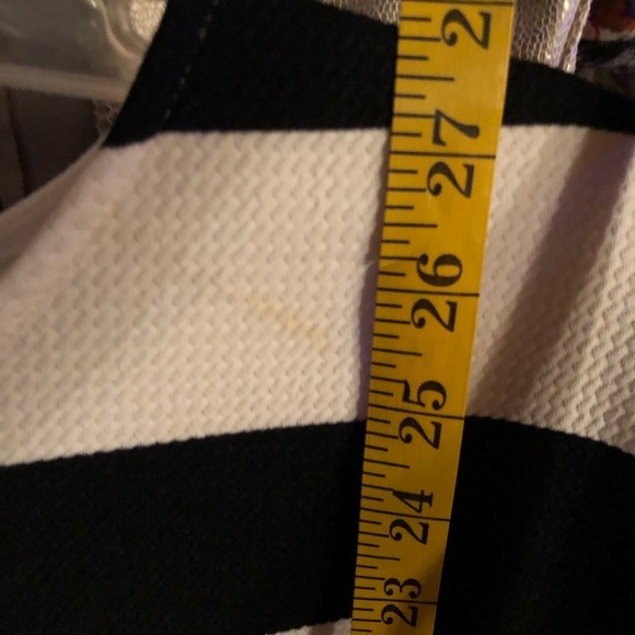 BAR III black & Ivory striped XX-Large long sleeve top layered look - Picture 8 of 16